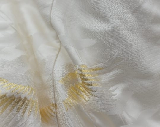 結婚式の白無垢・花嫁用着物|鶴の群・十二単風 [クール系] No.251