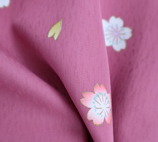 卒業式袴レンタルno 460 シンプル 紫がかったピンク 桜 着物レンタルのkanemata カネマタ