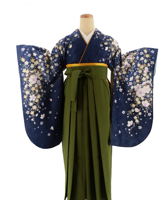 卒業式 袴セット NO30 なじみ 優しさ魅力的 袴用着物 新品 0221⑬