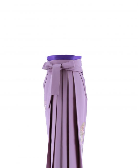 卒業式袴単品レンタル 刺繍 淡い紫に花扇の刺繍 身長148 152cm No 813 着物レンタルのkanemata カネマタ